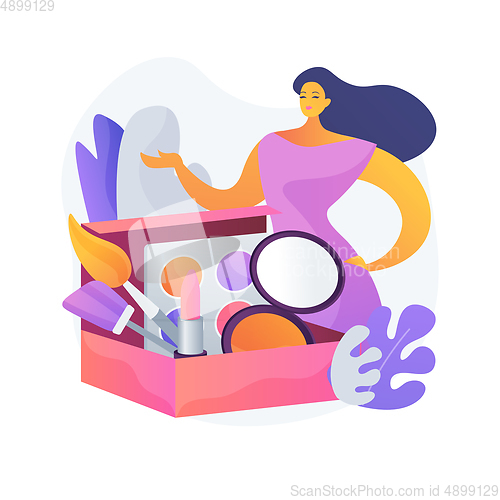 Image of Beauty box abstract concept vector illustration.