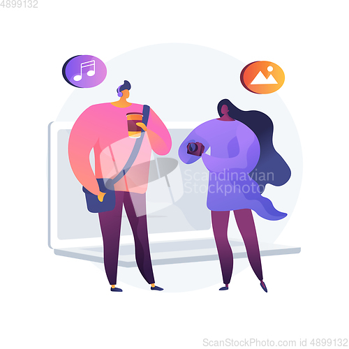 Image of Millennials abstract concept vector illustration.