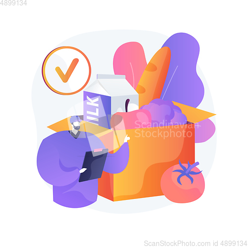 Image of Box subscription service abstract concept vector illustration.