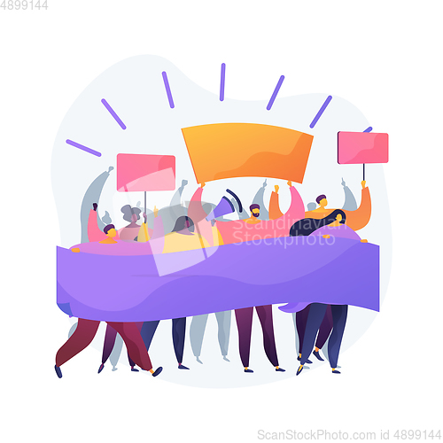 Image of Mass protest abstract concept vector illustration.