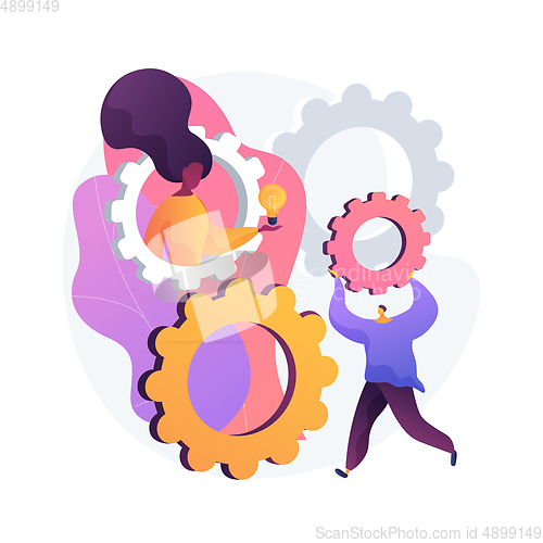 Image of STEM activities abstract concept vector illustration.