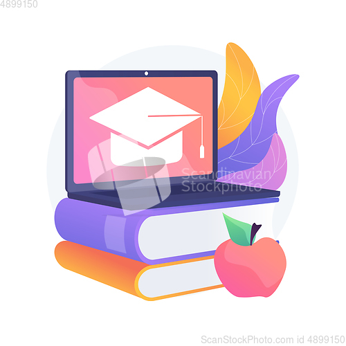 Image of Online school platform abstract concept vector illustration.