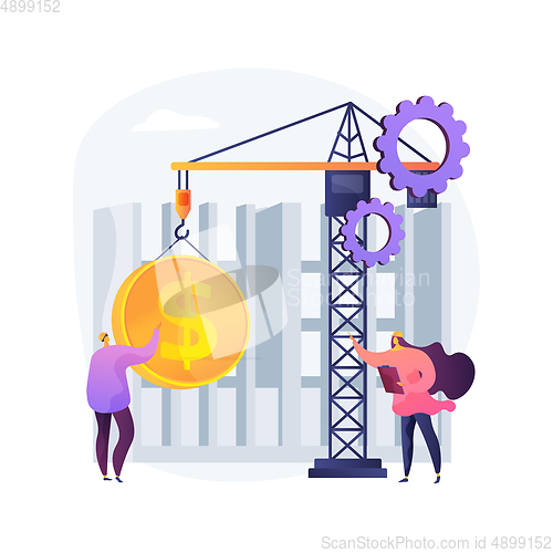 Image of Construction costs abstract concept vector illustration.