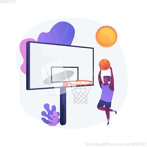 Image of Basketball camp vector concept metaphor