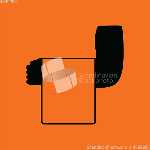 Image of Waiter hand with towel icon