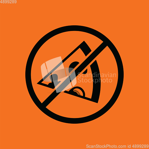 Image of Prohibited pizza icon