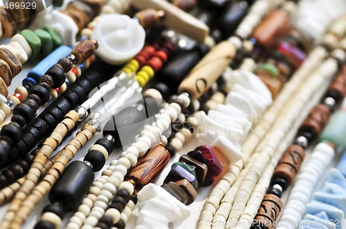 Image of Wood and seashell bead necklaces