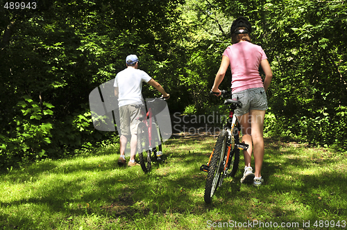 Image of Family on bicycles