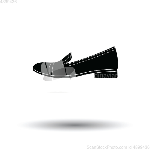 Image of Woman low heel shoe icon