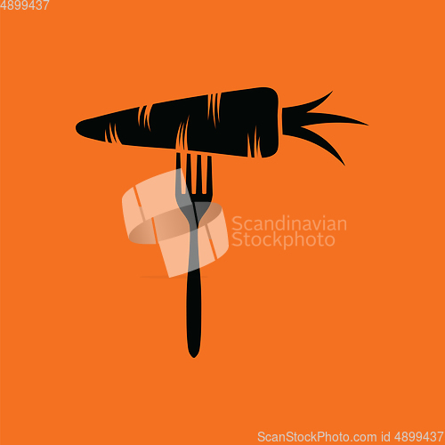 Image of Diet carrot on fork icon