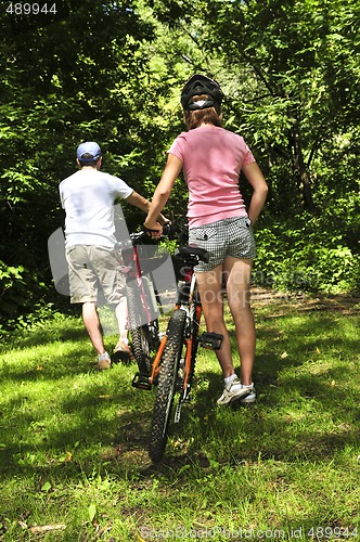 Image of Family on bicycles