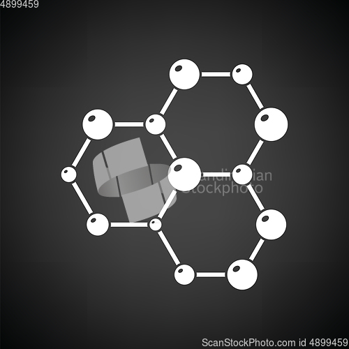 Image of Icon of chemistry hexa connection of atoms