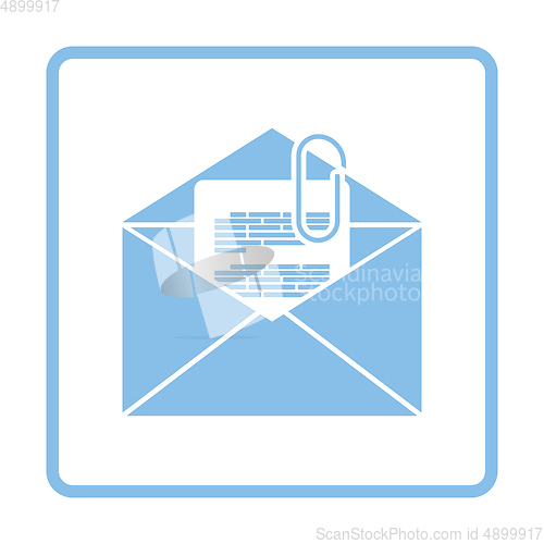 Image of Mail with attachment icon