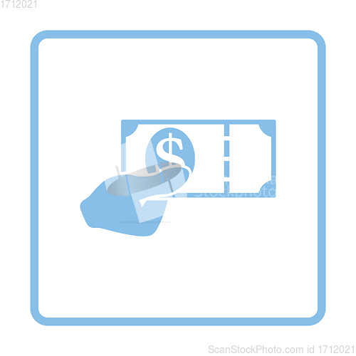 Image of Hand holding money icon
