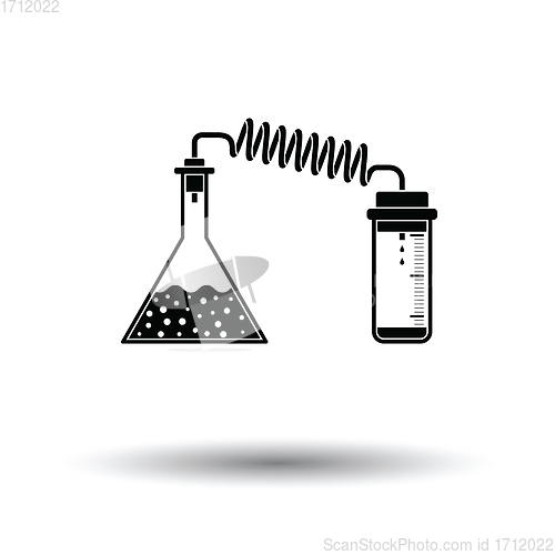 Image of Icon of chemistry reaction with two flask