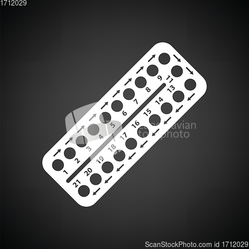 Image of Contraceptive pill pack icon