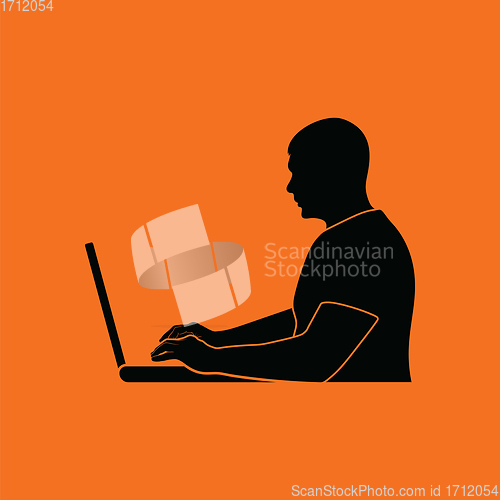 Image of Writer at the work icon
