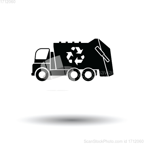 Image of Garbage car recycle icon