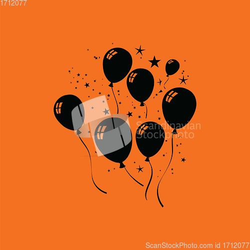 Image of Party balloons and stars icon