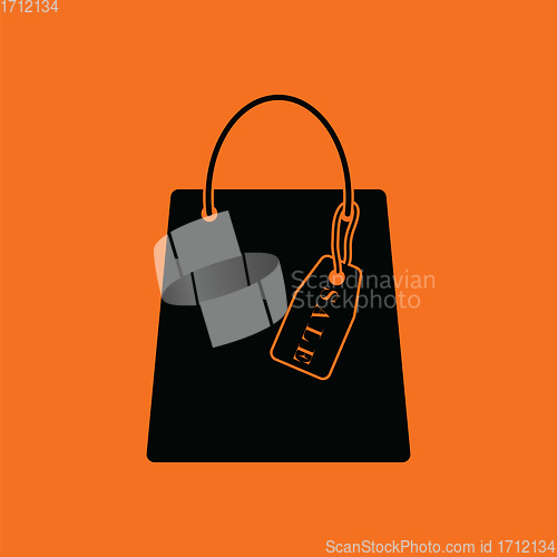 Image of Shopping bag with sale tag icon