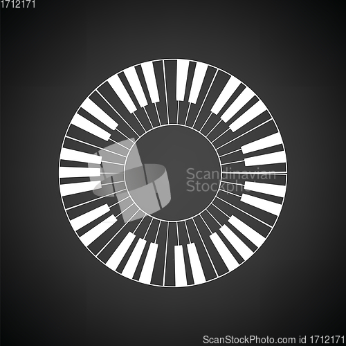 Image of Piano circle keyboard icon