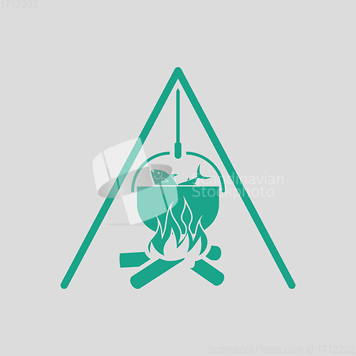 Image of Icon of fire and fishing pot