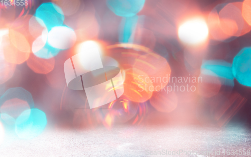 Image of Glitter vintage lights background. Defocused bokeh effect. Backgrround, wallpaper