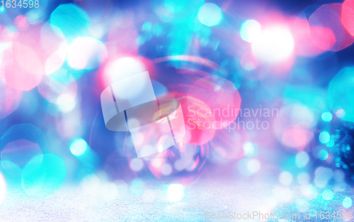 Image of Glitter vintage lights background. Defocused bokeh effect. Backgrround, wallpaper