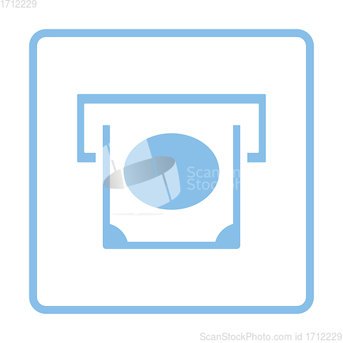 Image of Banknote sliding from atm slot icon