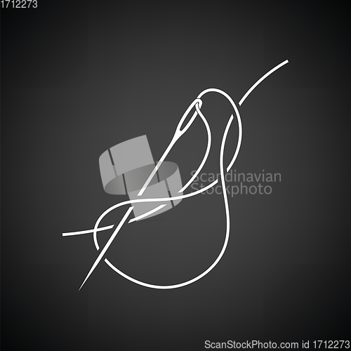 Image of Sewing needle with thread icon