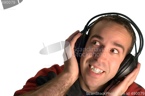 Image of Man Listening to Music