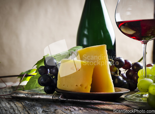 Image of Wine and cheese