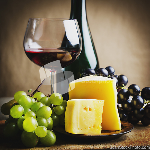 Image of Wine and cheese