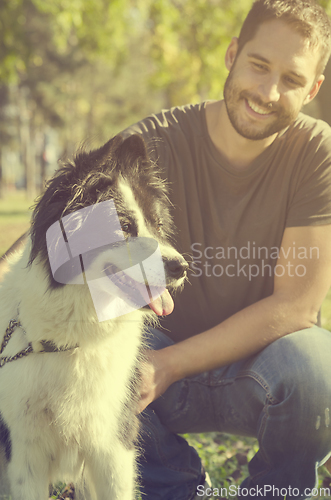 Image of Man with his dog