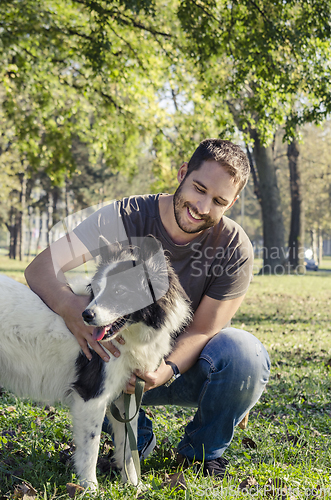 Image of Man and his dog