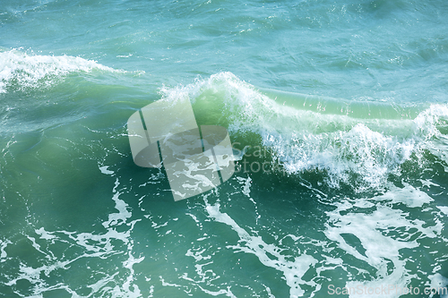 Image of blue ocean wave