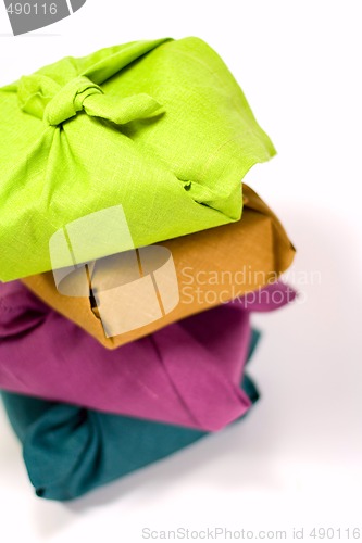 Image of stack of colorful boxes