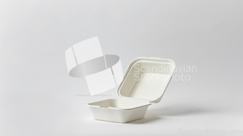 Image of empty clean white paper food box