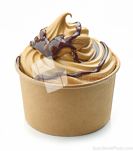 Image of whipped caramel and coffee mousse dessert