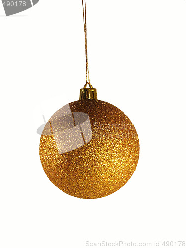 Image of Golden christmas ornament