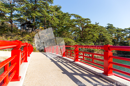 Image of Red bridge cross to Fukuurajima Island