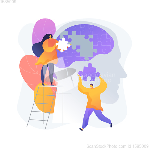 Image of Mindfulness abstract concept vector illustration.