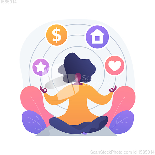 Image of Law of attraction abstract concept vector illustration.