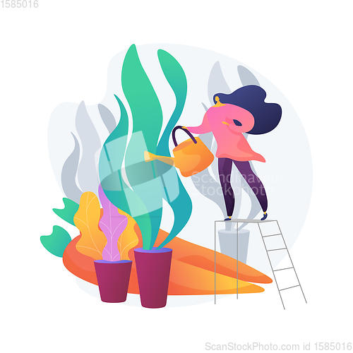 Image of Home gardening abstract concept vector illustration.