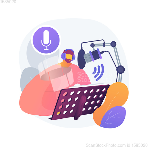 Image of Voice over services abstract concept vector illustration.