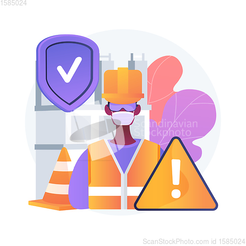 Image of Workplace safety abstract concept vector illustration.