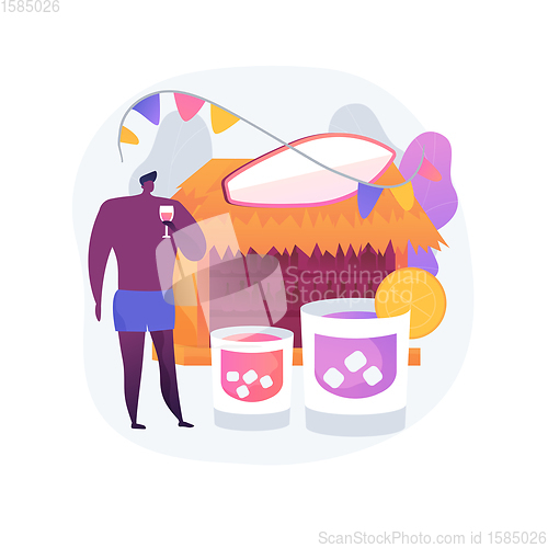 Image of Beach bar vector concept metaphor