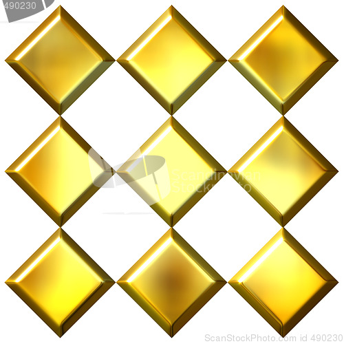 Image of 3D Golden Diamonds
