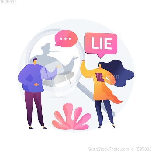 Image of Post-truth abstract concept vector illustration.