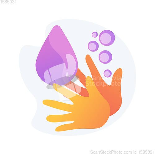 Image of Wash your hands abstract concept vector illustration.